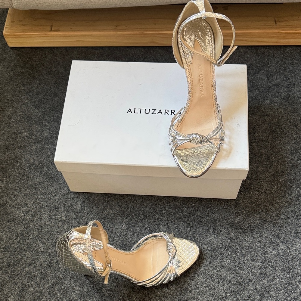 Altuzarra Metallic Silver Heels
